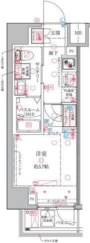 クレヴィスタ横浜関内の間取り画像