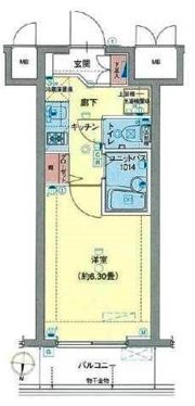 ヴェルト木場マリナコートの間取り画像
