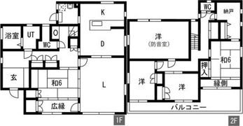植田本町貸家の間取り画像