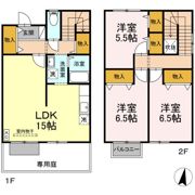 リースランド札元 F棟の間取り画像