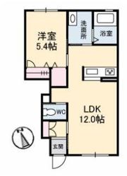 アプリコット Ⅱの間取り画像