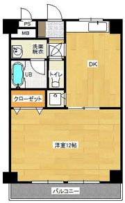 市両マンションの間取り画像
