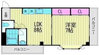 クローバーハイムⅡの間取り画像