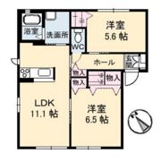 リッシュ安芸中野 B棟の間取り画像