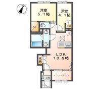 入間市狭山台 アパートB棟新築工事の間取り画像
