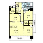 ウッドフォレスト熊本駅前の間取り画像