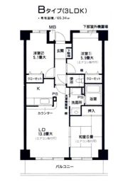 ラポール菅田の間取り画像
