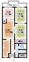 グランドール福川の間取り画像