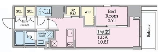 プライムブリス横濱関内の間取り画像