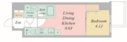 エスリードレジデンス大阪谷町ザ・マークスの間取り画像