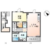 （仮称）市原市姉崎新築アパートの間取り画像