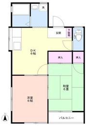 コーポ東（田島）の間取り画像