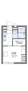 レオパレスリバーサイド住吉の間取り画像