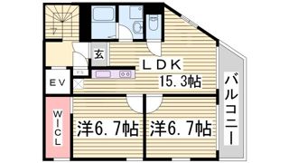 レシア六甲の間取り画像