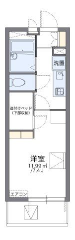 レオパレス翡翠第一の間取り画像