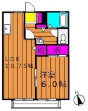 サンタウンコーラル Cの間取り画像