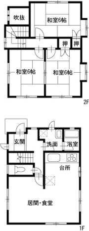 船橋市中野木1丁目戸建の間取り画像