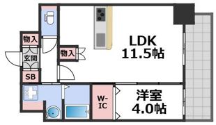 プレリス大阪今里サヴィアの間取り画像