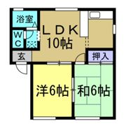 ゴールドハイツB棟の間取り画像