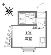 スカイハイム千駄木の間取り画像