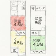 倉治3丁目連棟貸家の間取り画像