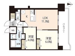 S－RESIDENCE国泰寺町一丁目の間取り画像