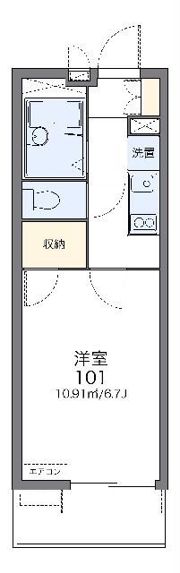 レオパレスかわせみの間取り画像