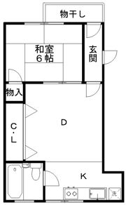 山菱コーポBの間取り画像