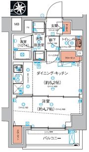 ハーモニーレジデンス東京羽田スカイブリッジの間取り画像