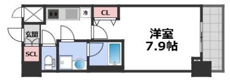 スプランディッド上本町WESTの間取り画像