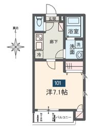 MELDIA北綾瀬Ⅳの間取り画像