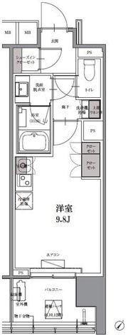 SKナインティ門前仲町の間取り画像