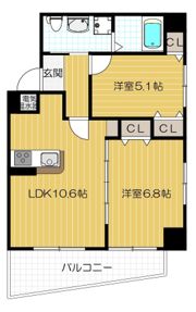 セレブコート木川の間取り画像