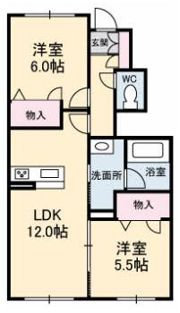 プロヌーブ沖洲 Ⅲ番館の間取り画像