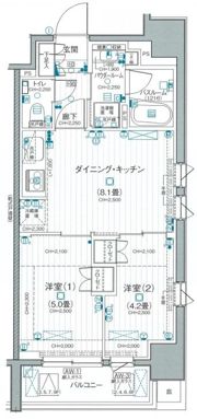 デュオステージ横浜中央の間取り画像