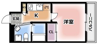M:COURT関大前の間取り画像