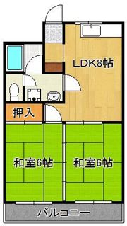 クローバーハイツ到津第2の間取り画像