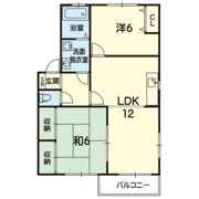 ｺﾝﾌｫｰﾄ若葉 202号の間取り画像