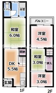 寿町貸家の間取り画像