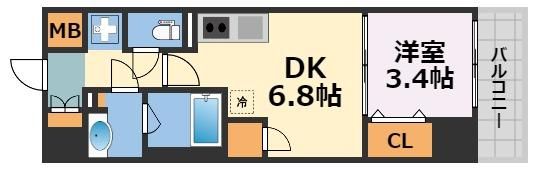 Dimora靭公園の間取り画像