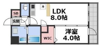 プランドール新北野の間取り画像
