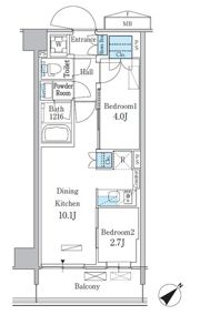 パークアクシス品川南大井パークフロントの間取り画像