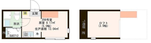 シェ ル サンキエム 堀切の間取り画像