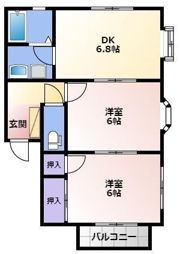 グリーンハイツヒロタカD棟の間取り画像