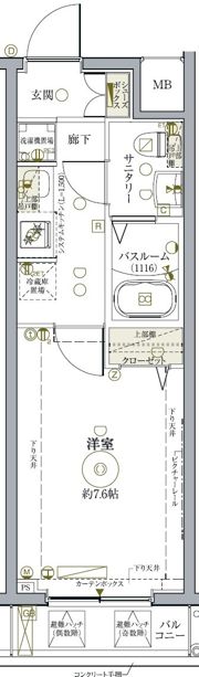 クレヴィスタ練馬武蔵関の間取り画像