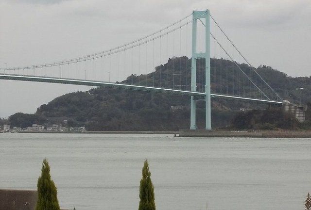 安芸灘大橋入口まで400m