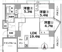 シティコート目黒2号棟の間取り画像