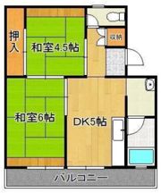 ビレッジハウス苅田2号棟の間取り画像