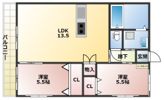 シベールnishidaの間取り画像