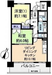 アスレ東原Ⅱ番館の間取り画像